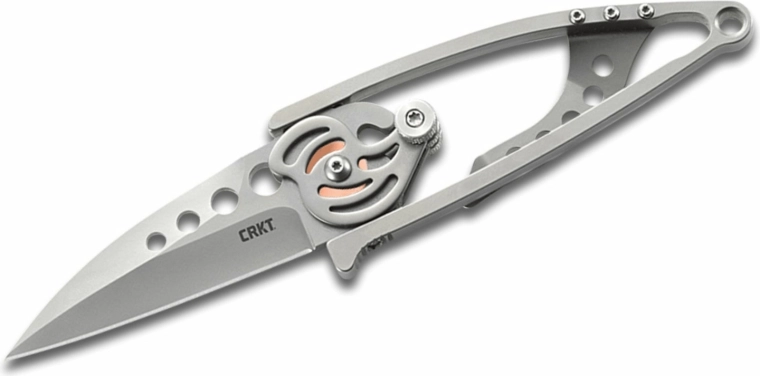 CRKT Snap Lock sudrabains kabatas nazis 6,5 cm no nerūsējošā tērauda