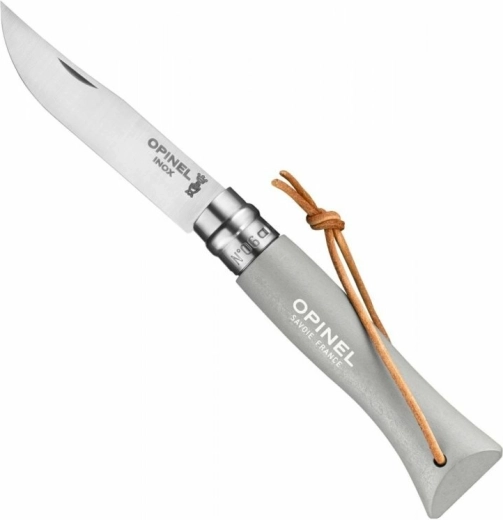 Opinel N°06 Trekking Cloud kabatas nazis 7 cm, pelēks, dižskābarža koks
