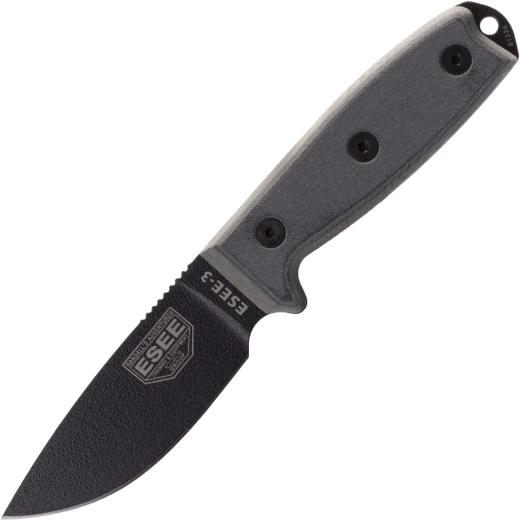 ESEE Model 3 versatile outdoor knife with Coyote Kydex sheath