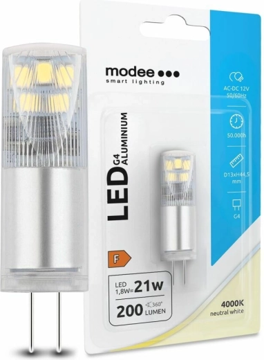 LED spuldze G4 MODEE LIGHTING Aluminium 12 V 1,8 W 4000 K 200 lm