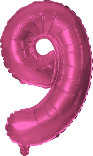 Foil Balloon Number 9 Pink 30 cm TORO