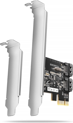 PCIe kontrolieris 2× iekšējais SATA 6G ar JMB582 mikroshēmshēmu SP & LP