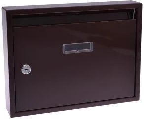 Daudzdzīvokļu mājas pastkaste 320 × 240 × 60 mm brūna bez caurumiem