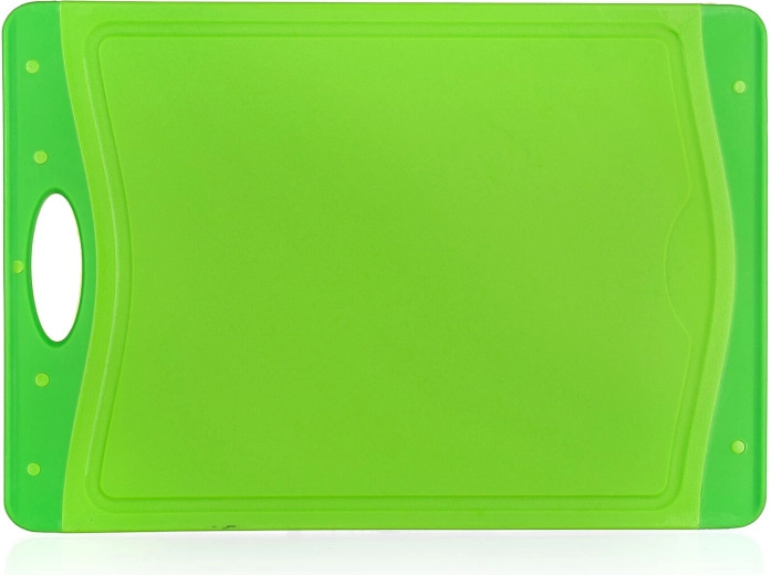 Plastmasas griešanas dēlītis ar neslīdošu pārklājumu DUO, zaļš 37 × 25,5 cm