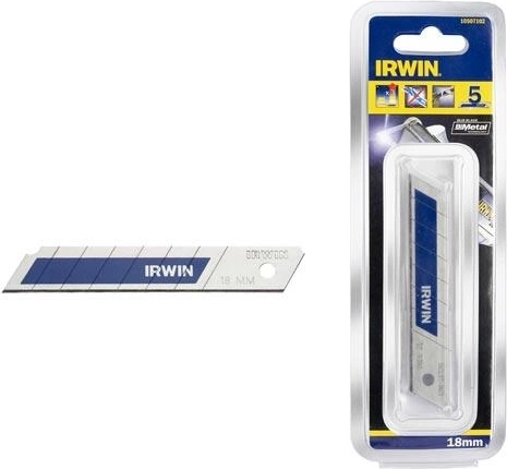 18 mm Snap-off Blades BI-METAL BLUE IRWIN, 5 pcs