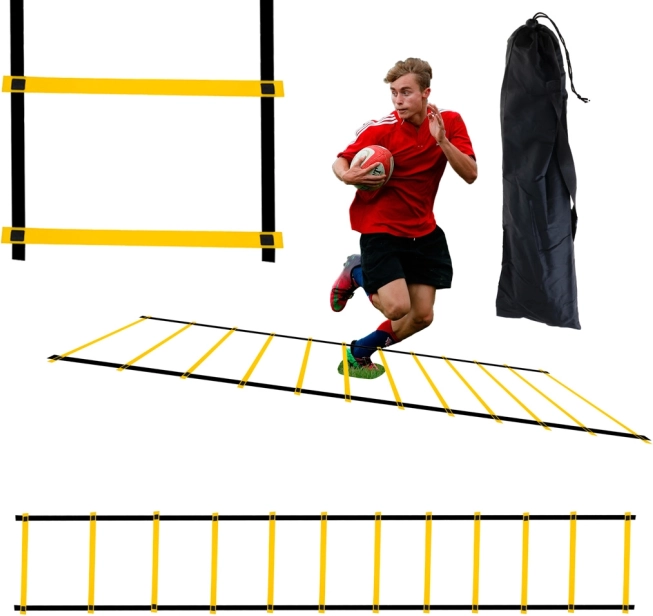 Agility treniņu kāpnes PRO 6 m dzeltenas