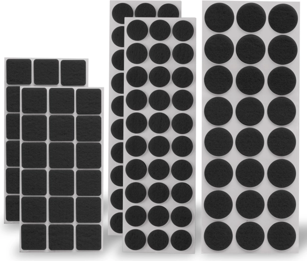 Self-adhesive felt pads for furniture