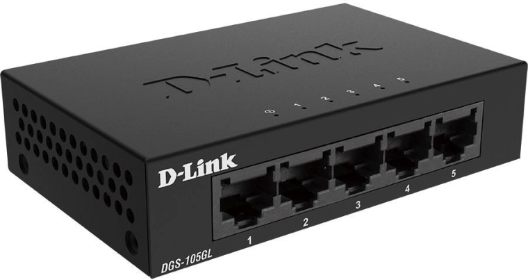 Nepārvaldīts 5 portu gigabitu slēdzis D‑Link