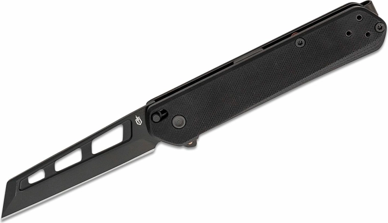 Gerber Spire AO – minimālistisks kabatas nazis G10, 7,4 cm, pilnībā melns