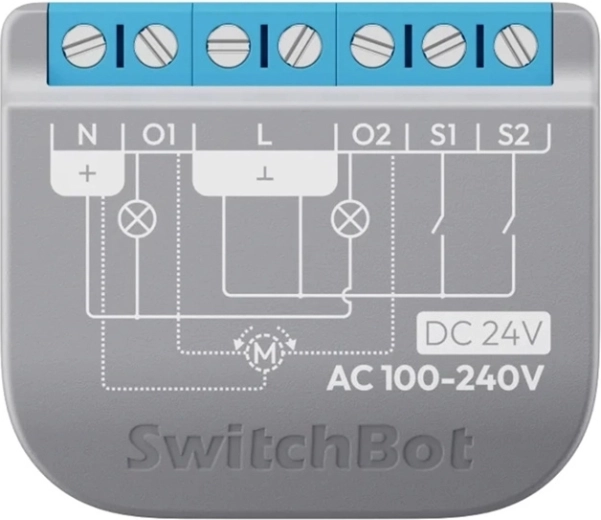 Intelligent dual-channel relay SwitchBot Relay Switch 2PM with Matter support and energy monitoring