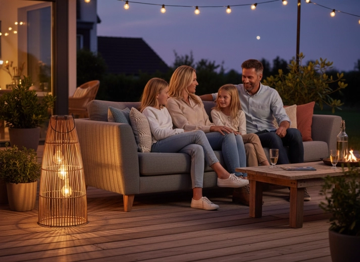 Atmospheric light for outdoor seating
