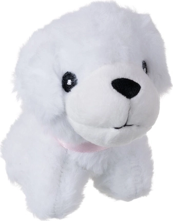 Soft plush puppy for care and cuddling
