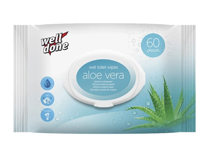 Well Done mitrais tualetes papīrs Aloe Vera, 60 gab.