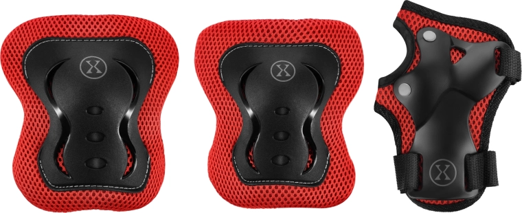 NILS Extreme H320 protective gear set for skating and cycling – red – M