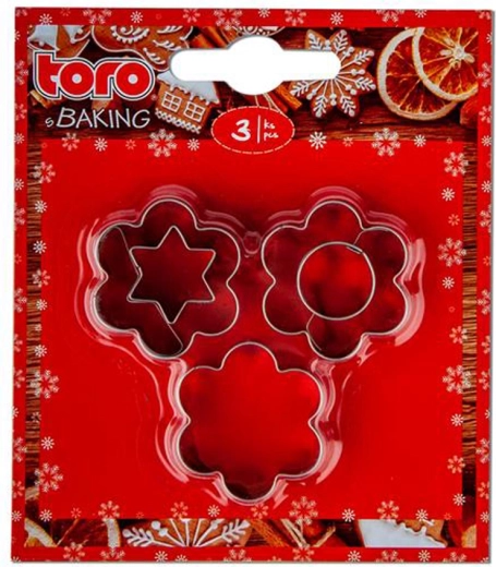 TORO cepumu formiņas ziediņa formā, komplekts 3 gab.