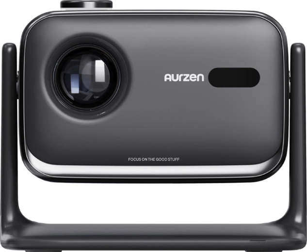 Aurzen Boom Mini black mini projector with Google TV
