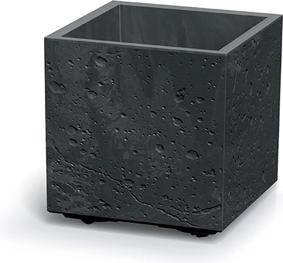 Sierra Square Planter with Concrete Effect 38.5 × 38.5 × 37 cm – Black Concrete
