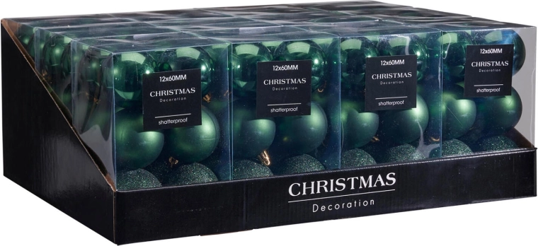 Set of 12 hanging baubles