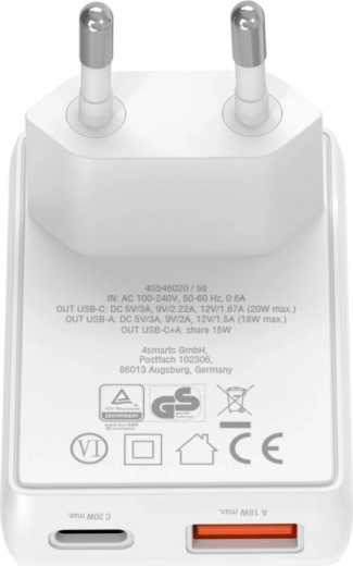 Two ports for simultaneous charging