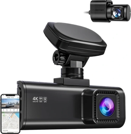 Automašīnas kamera REDTIGER F7N Pro 4K UHD ar aizmugurējo kameru