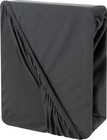 Ruhhy jersey fitted sheet with elastic 180 × 200 cm, grey