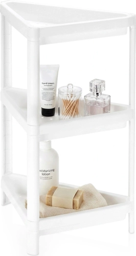 Storage Solutions trīsstāvu stūra vannas istabas plaukts 44 × 33 × 71 cm