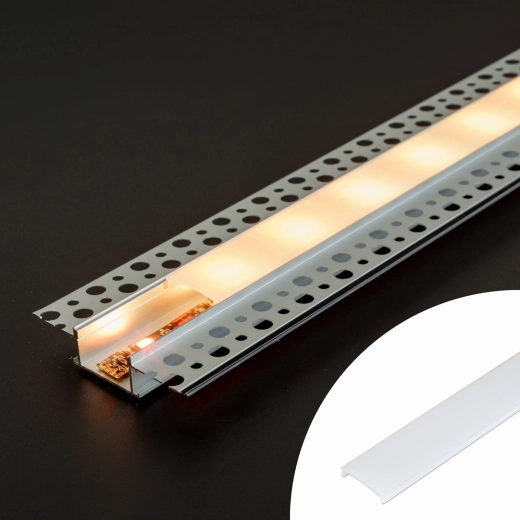 Opāla pārsegs LED alumīnija profilam 41025A1, 1000 mm