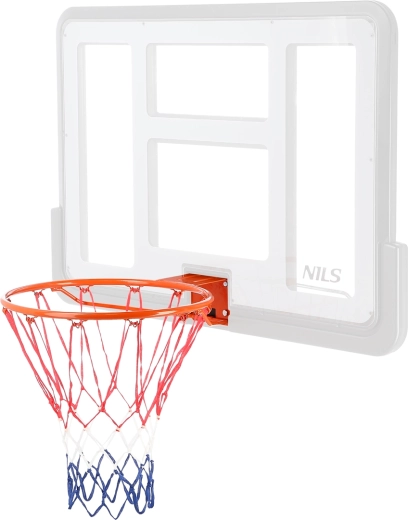 Basketbola grozs NILS montāžai pie sienas ar neilona tīklu 45 cm