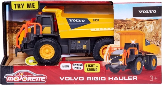 Majorette Grand būvniecības pašizgāzējs VOLVO R45D 20 cm ar gaismām un skaņām