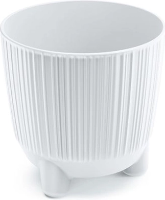 Plastmasas puķupods ar kājiņām 10,7 cm balts