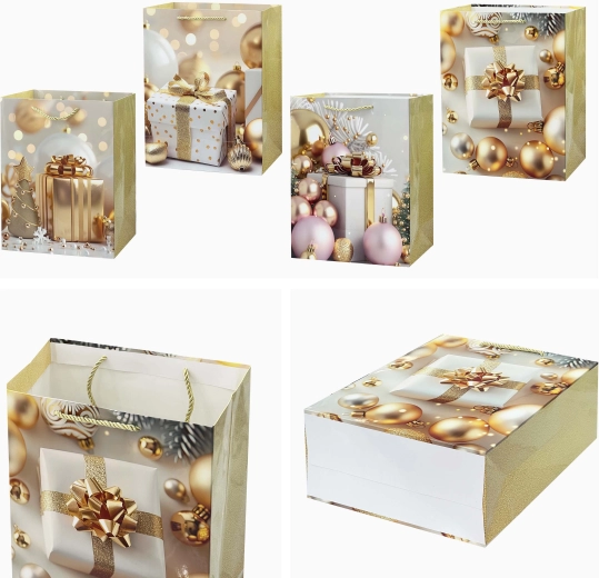 Christmas gift bag 23 × 18 × 10 cm, mixed designs