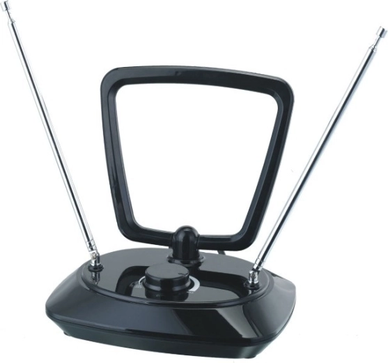 Indoor TV antenna with 1.85 m coaxial cable, 5G filter, DVB-T/T2, RED compliant