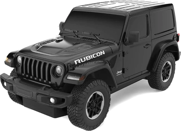 Attālināti vadāms Jeep Wrangler JL Rastar mērogā 1:24, melns