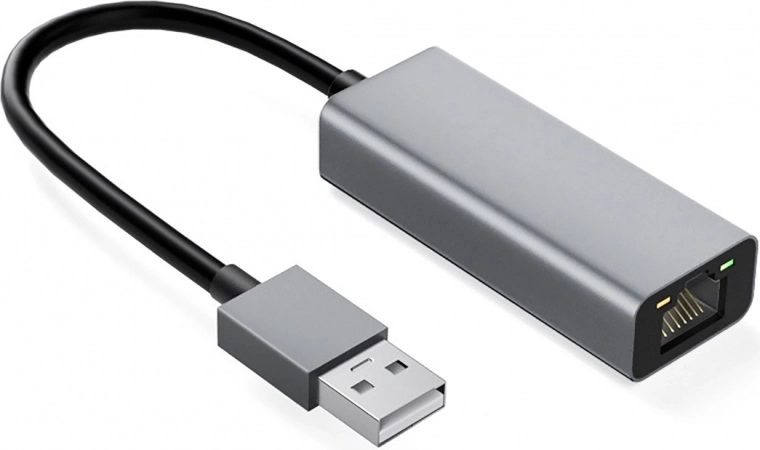 Alumīnija USB-C uz RJ45 adapteris 10/100/1000 Mb/s