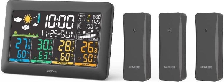 Sencor SWS 6300 Weather Station with 3 Wireless Sensors