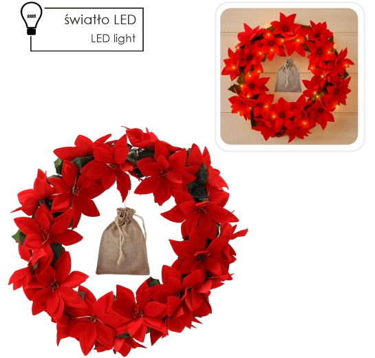 Christmas Wreath Bethlehem Star 40 cm with LED