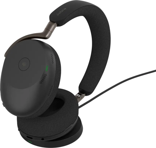 Jabra Evolve3 85 MS Wireless Headset with Charging Cradle, Black