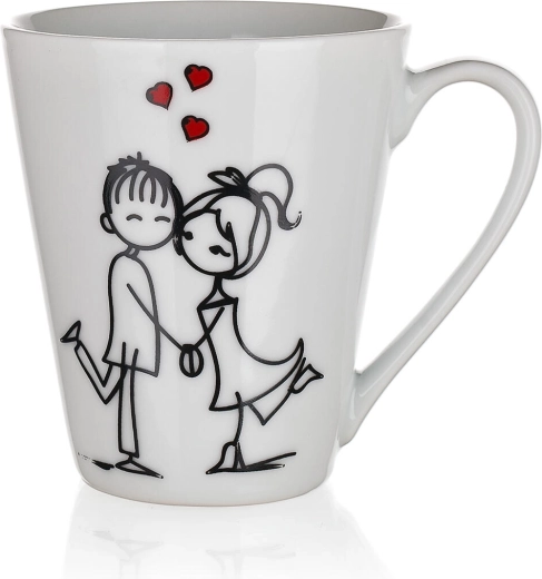 Keramikas krūze LOVE 330 ml – romantisku dekoru miks