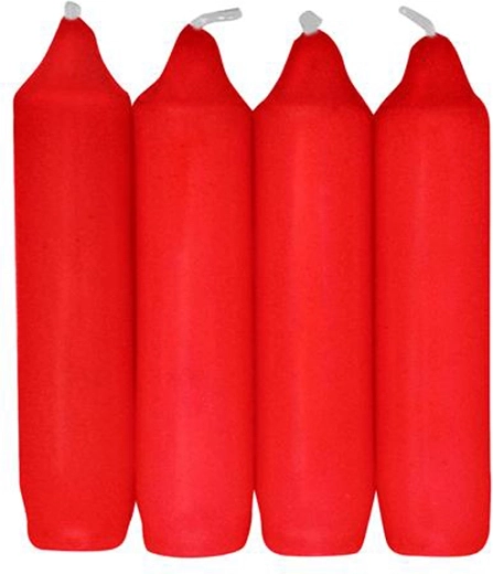Adventa sveces PROVENCE sarkanas 10 cm (4 gab.)