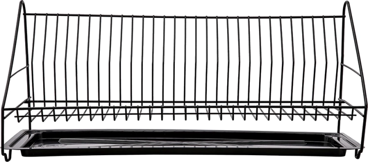 Dish drainer 60 cm with drip tray, black