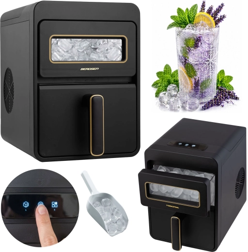 Berdsen Ice Maker, Black, 1.1 L, 12 kg/24 h