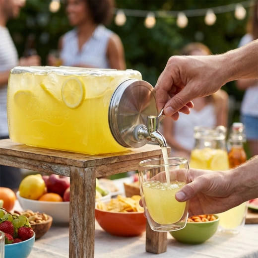 Lieliski piemērots limonādei, punšam un ūdenim ar augļiem