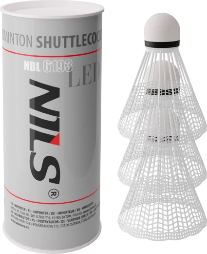 NILS NBL6193 LED Badminton Shuttlecocks, 3 pcs