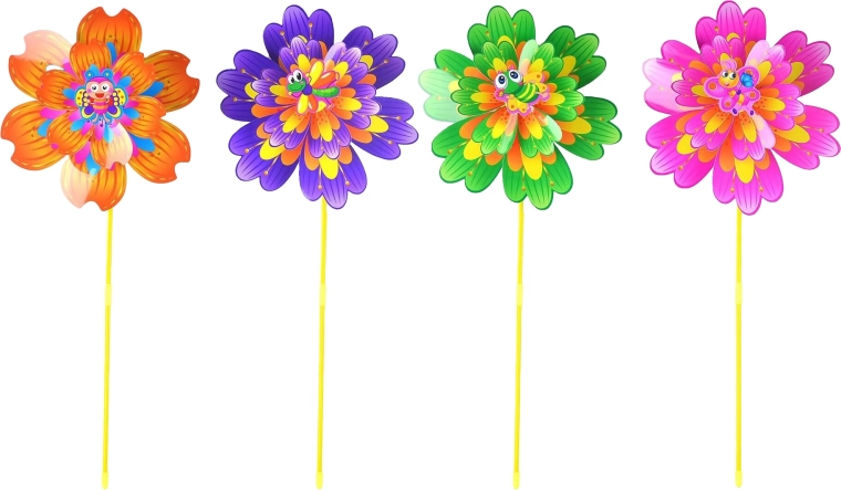 Large Garden Flower Wind Spinner 80 cm (multiple variants)