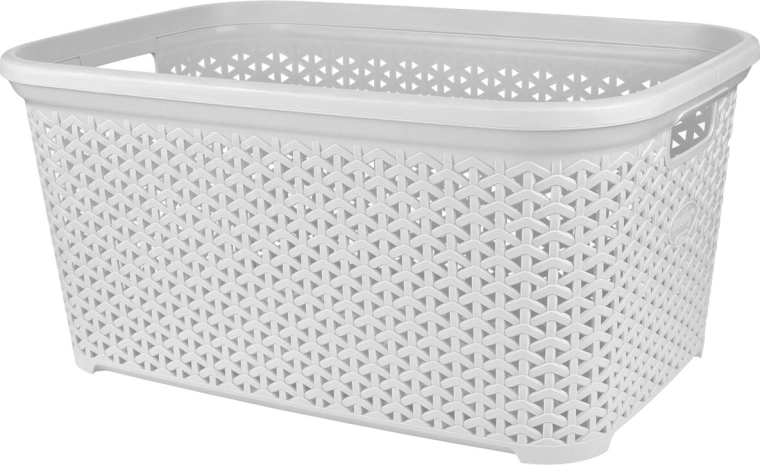 Atvērts veļas grozs Rattan Hobby 50 l, balts