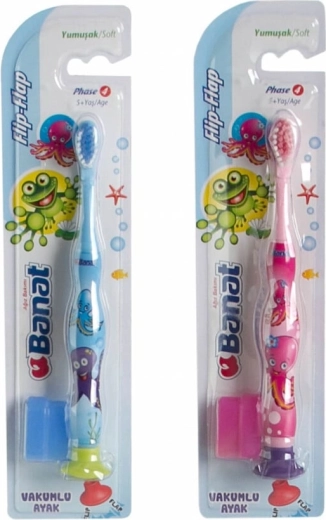 BANAT FlipFlap Junior Soft bērnu zobu birste, mīksta, 5+