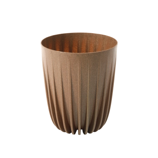Puķupods Mira Eco Wood 14,5 cm dabīgā koka krāsā