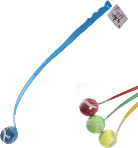 Suņu rotaļlieta – plastmasas metējs 68 cm (krāsu miks)