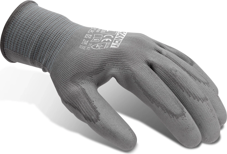 Assembly gloves with polyurethane palm XL