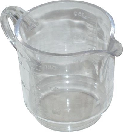 Caurspīdīga plastmasas mērkrūze 0,15 l